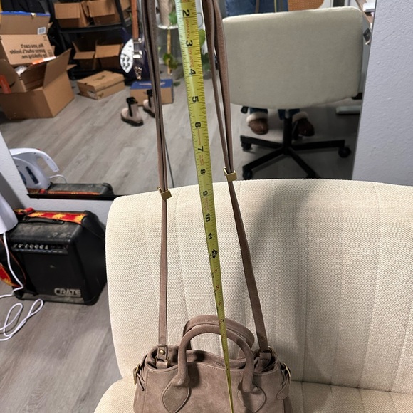 Reformation Partrizia Mini Suede Mushroom color Purse - Picture 9 of 9